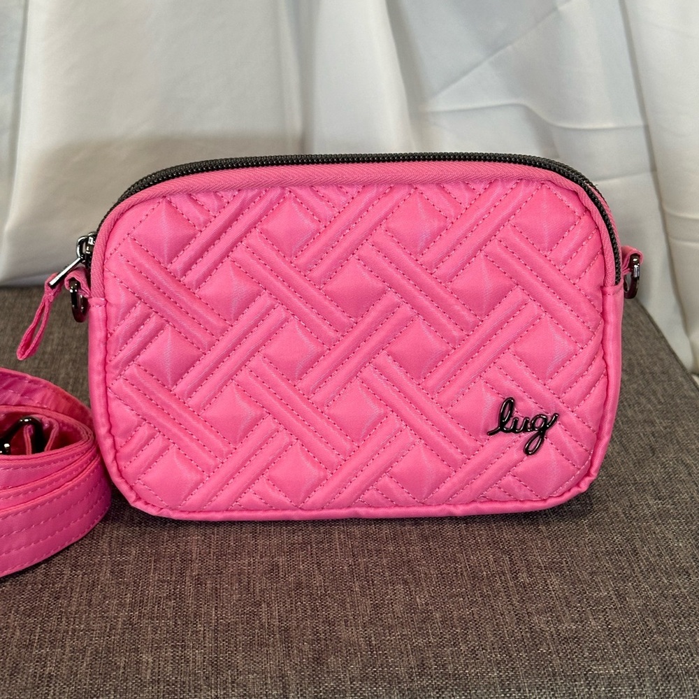 Lug Coupe 2 perfect pink convertible crossbody belt bag NWOT - Picture 1 of 4